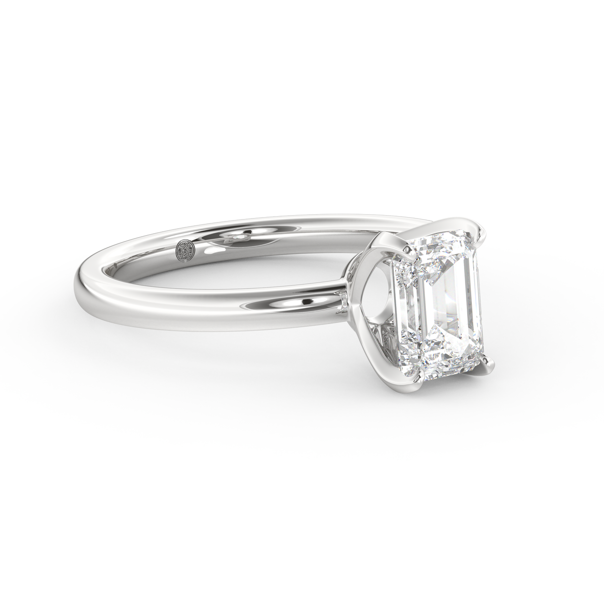 White gold - Central diamond 1.0 ct - view 3