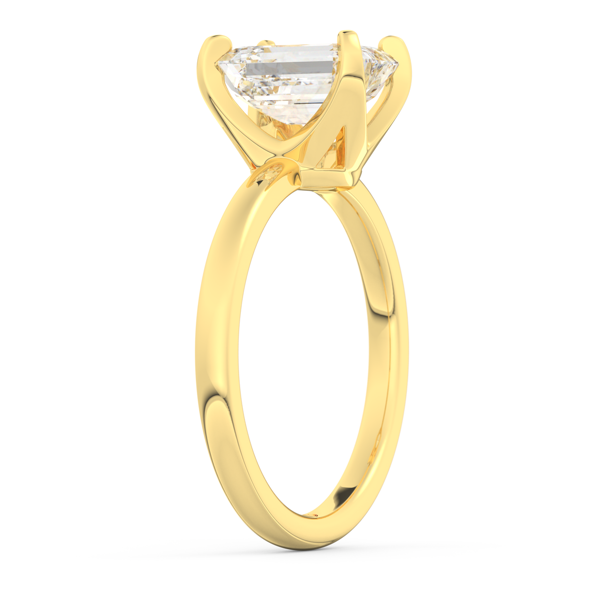 Yellow gold - Central diamond 2.0 ct - view 5