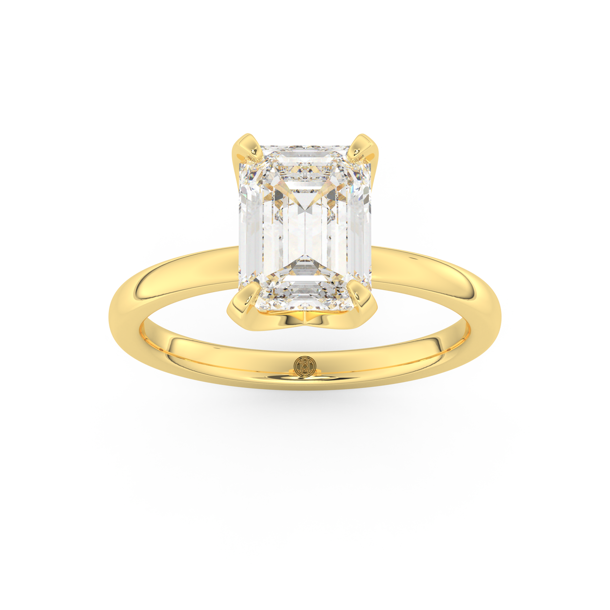 Yellow gold - Central diamond 2.0 ct - view 8