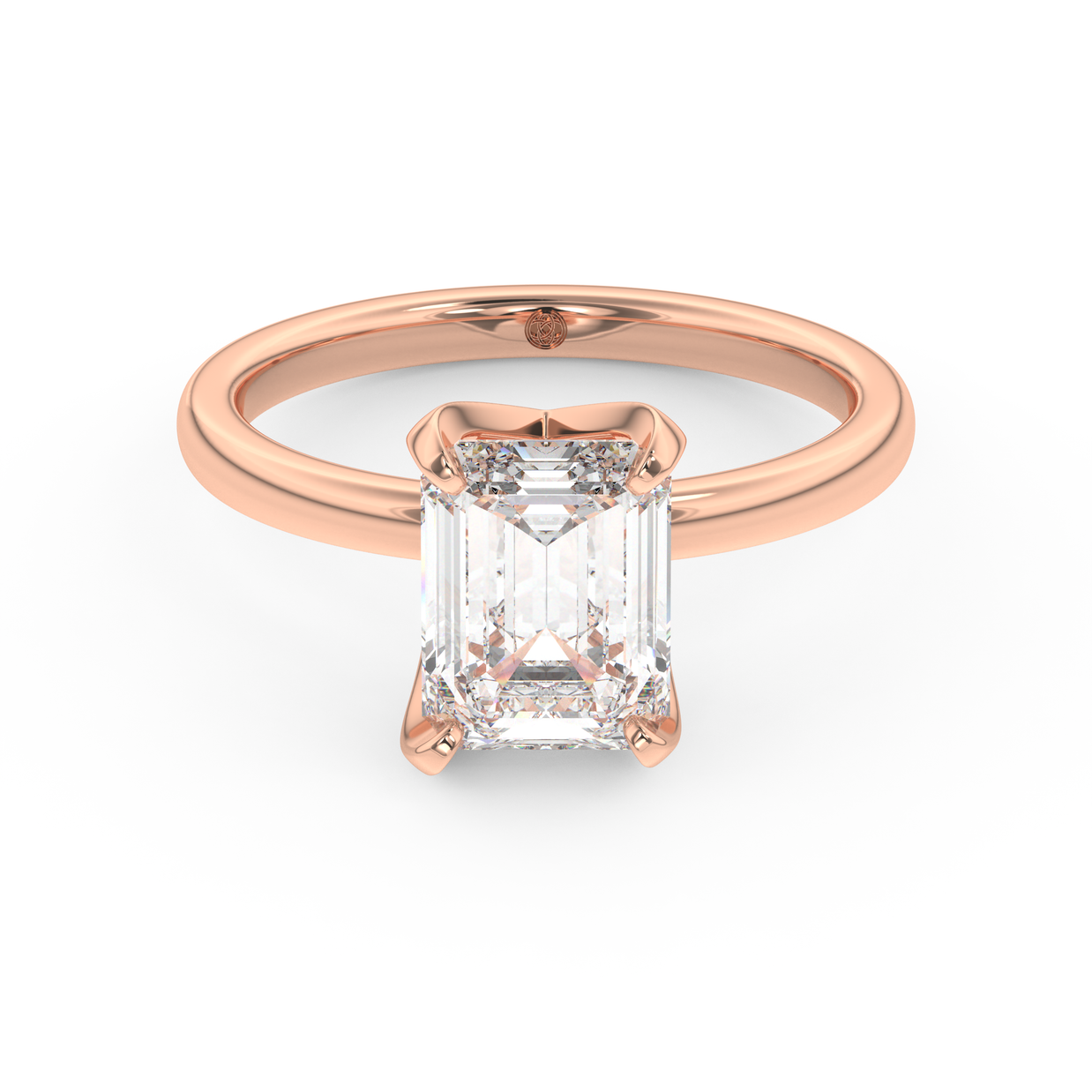Rose gold - Central diamond 2.0 ct - view 2