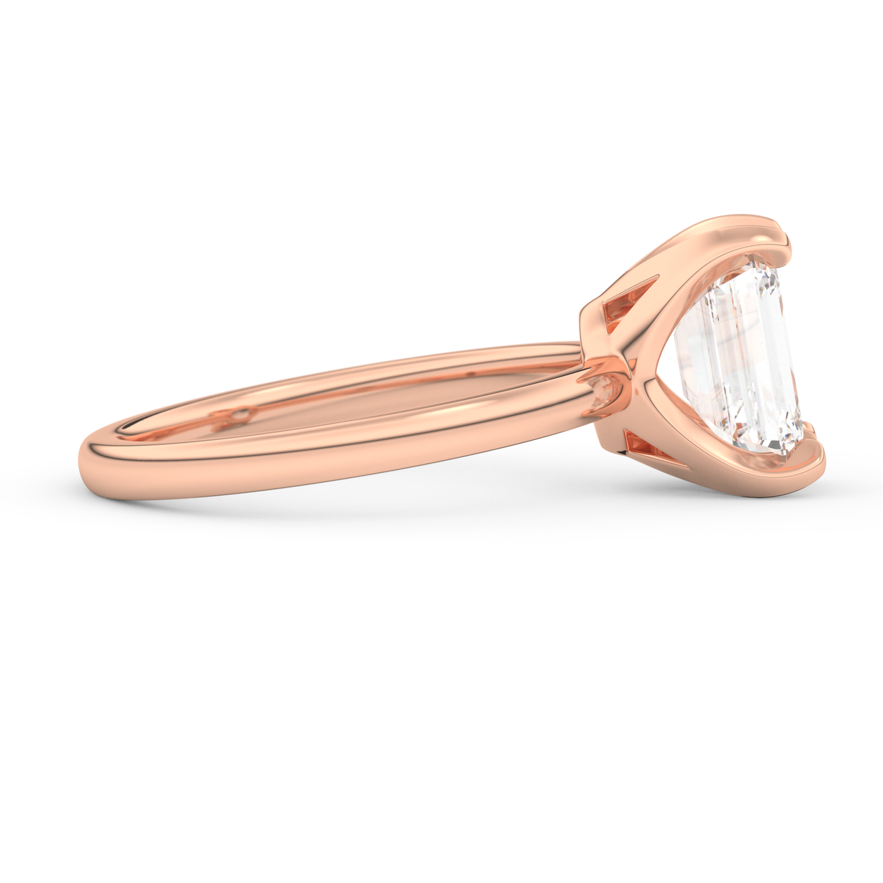 Rose gold - Central diamond 2.0 ct - view 3