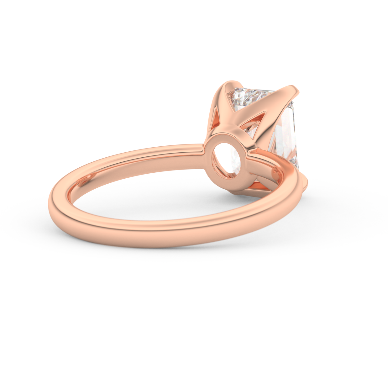 Rose gold - Central diamond 2.0 ct - view 4