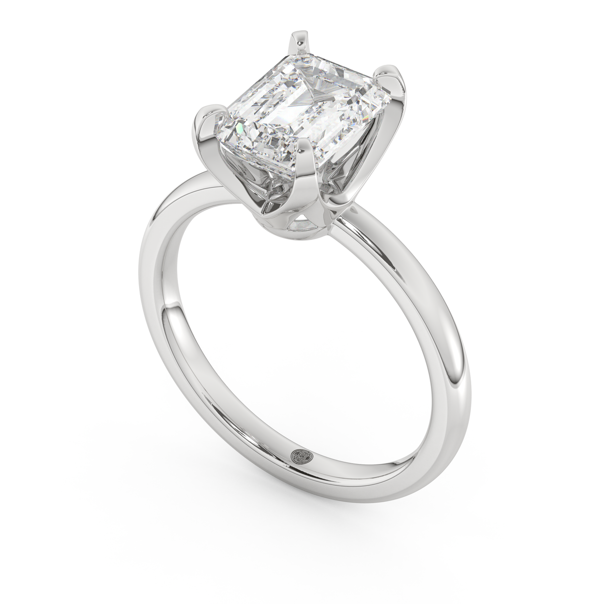 White gold - Central diamond 2.0 ct - view 1