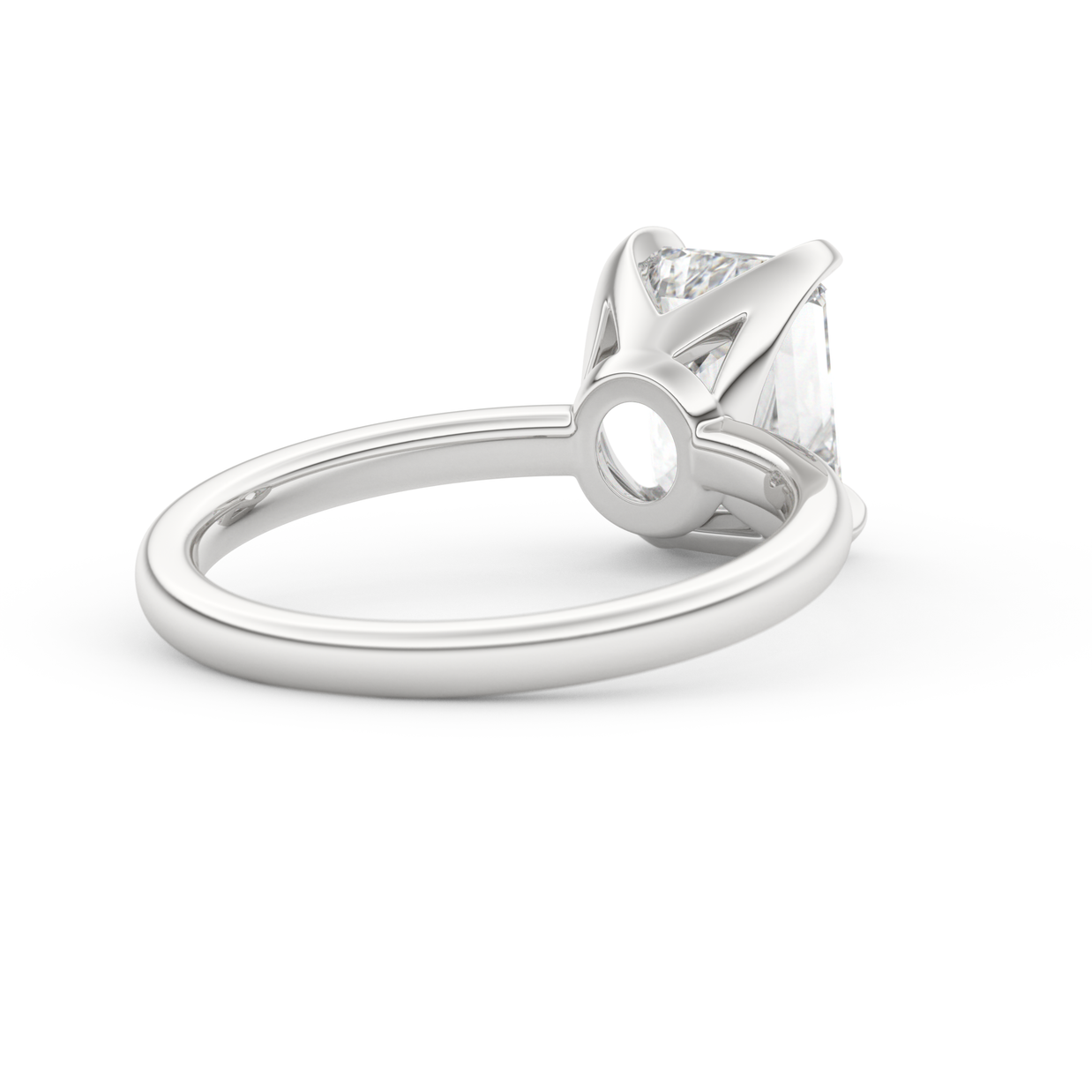 White gold - Central diamond 2.0 ct - view 4
