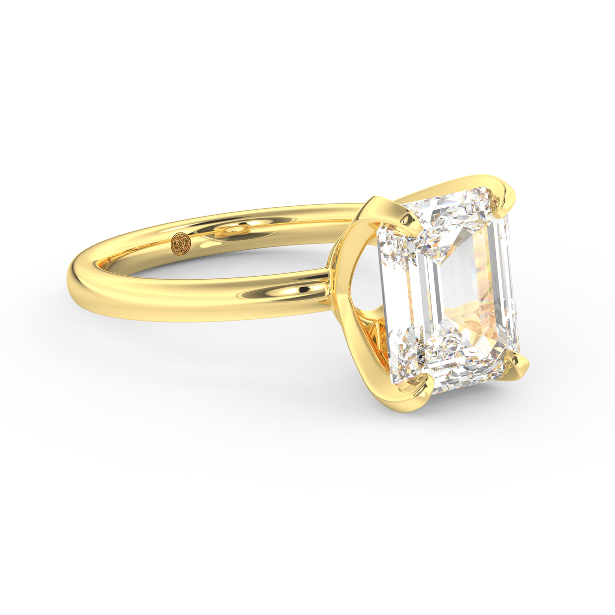 Yellow gold - Central diamond 3.0 ct - view 3