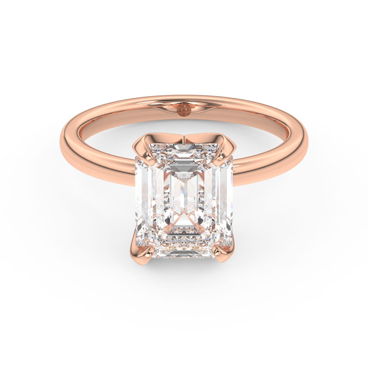 Rose gold - Central diamond 3.0 ct - view 2