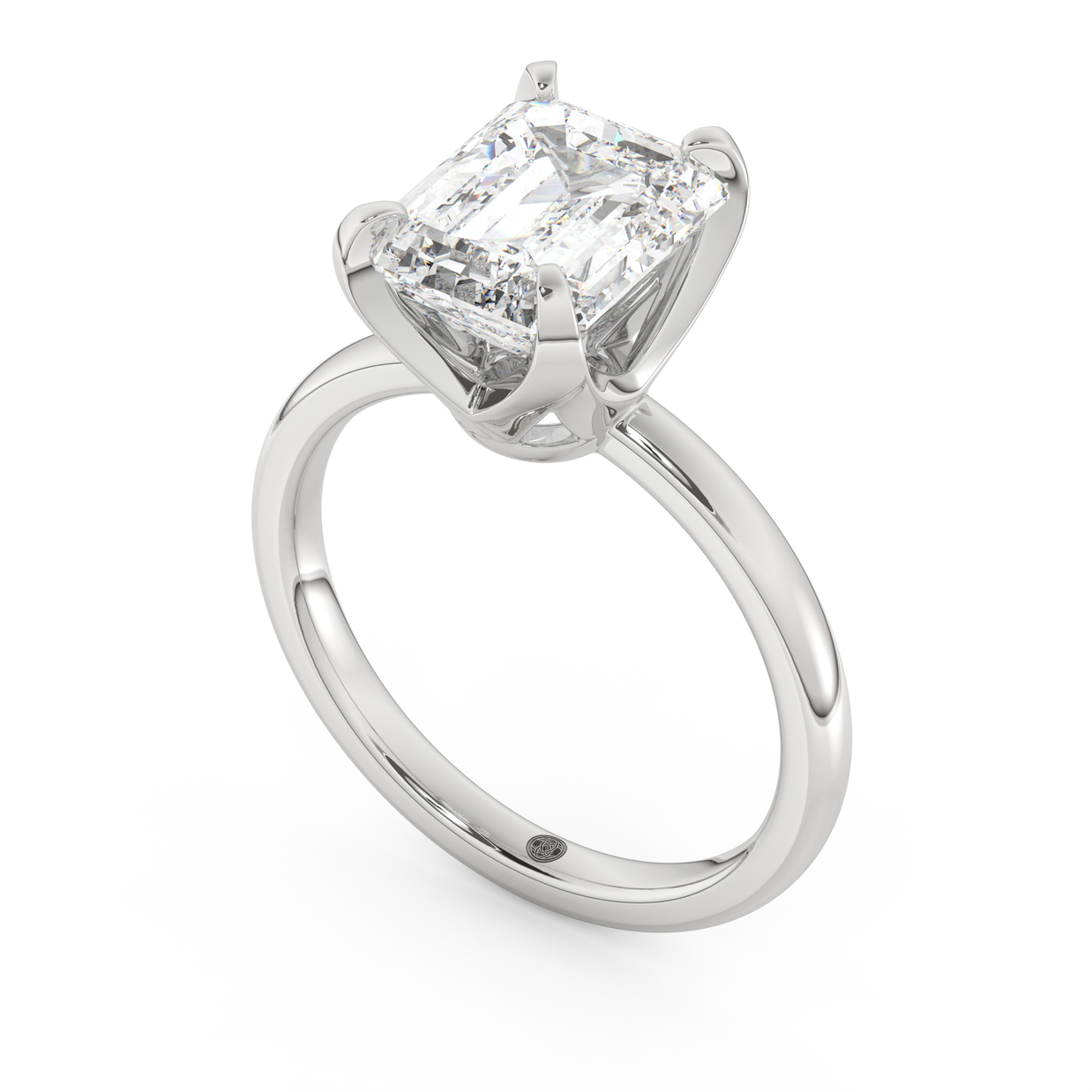 White gold - Central diamond 3.0 ct - view 1