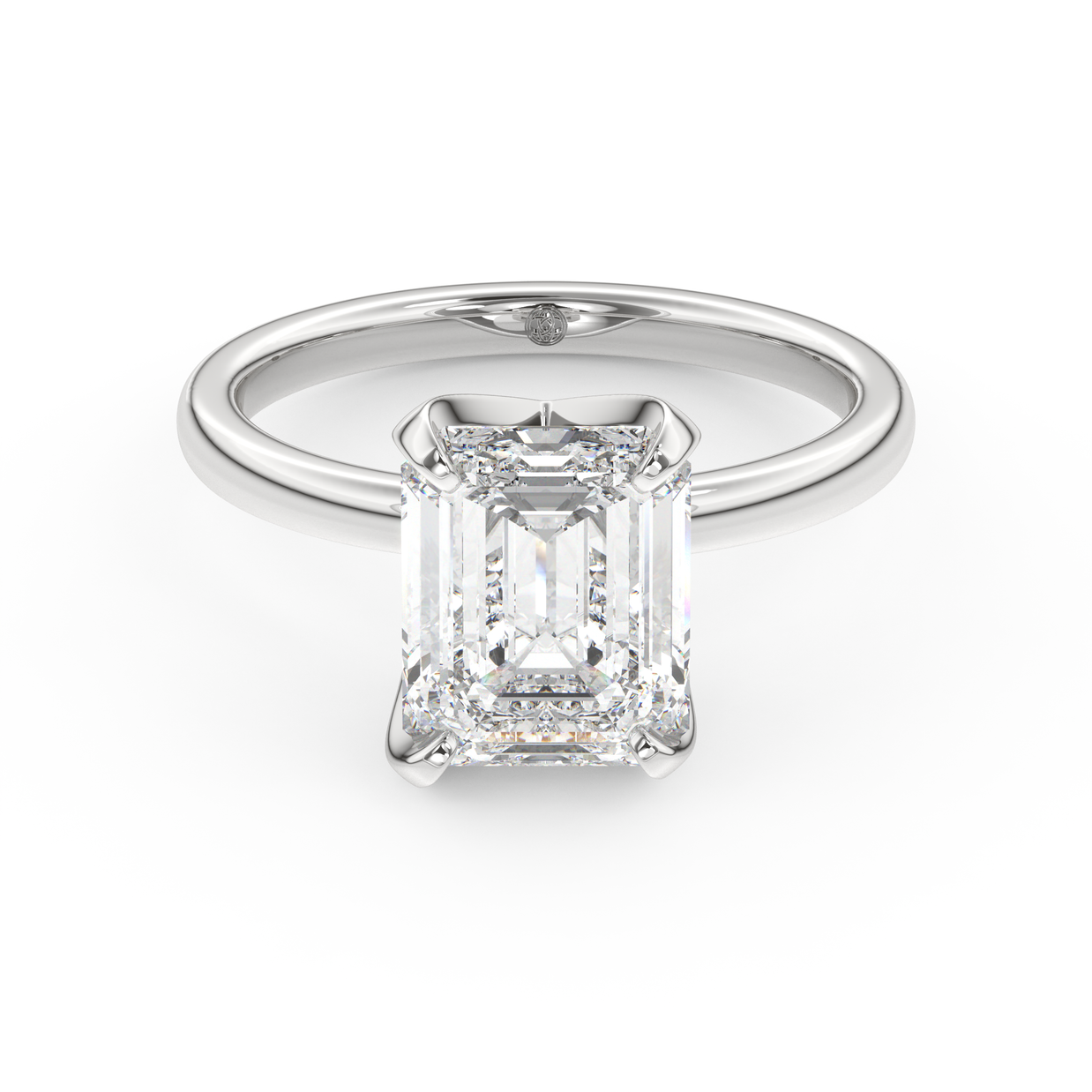 White gold - Central diamond 3.0 ct - view 2