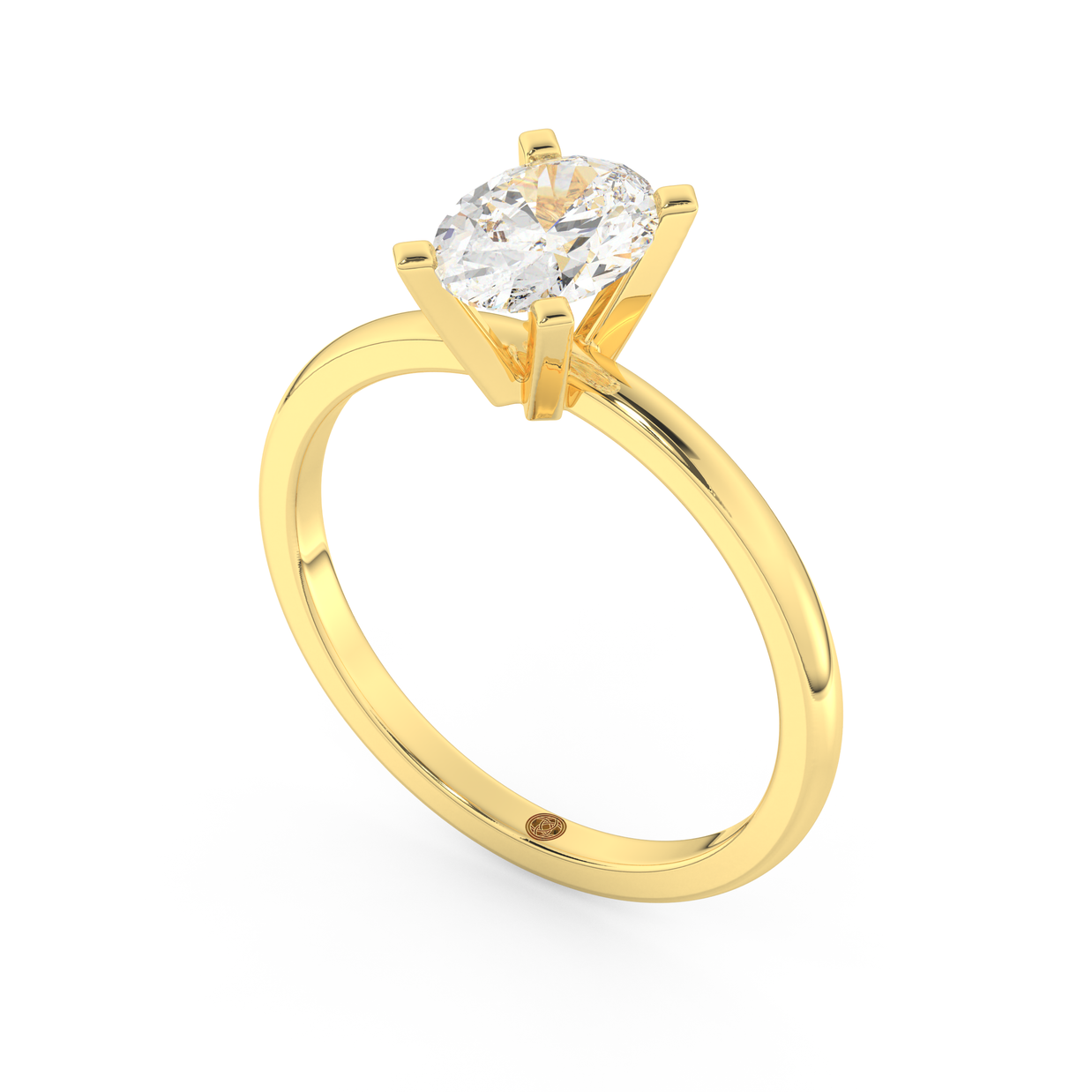 Yellow gold - Central diamond 1.0 ct - view 1