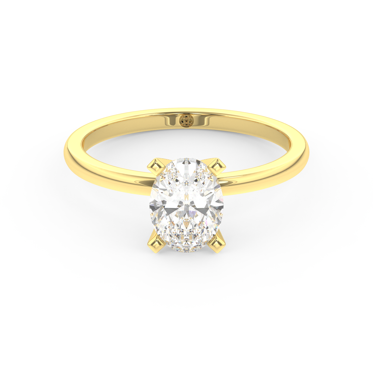 Yellow gold - Central diamond 1.0 ct - view 2