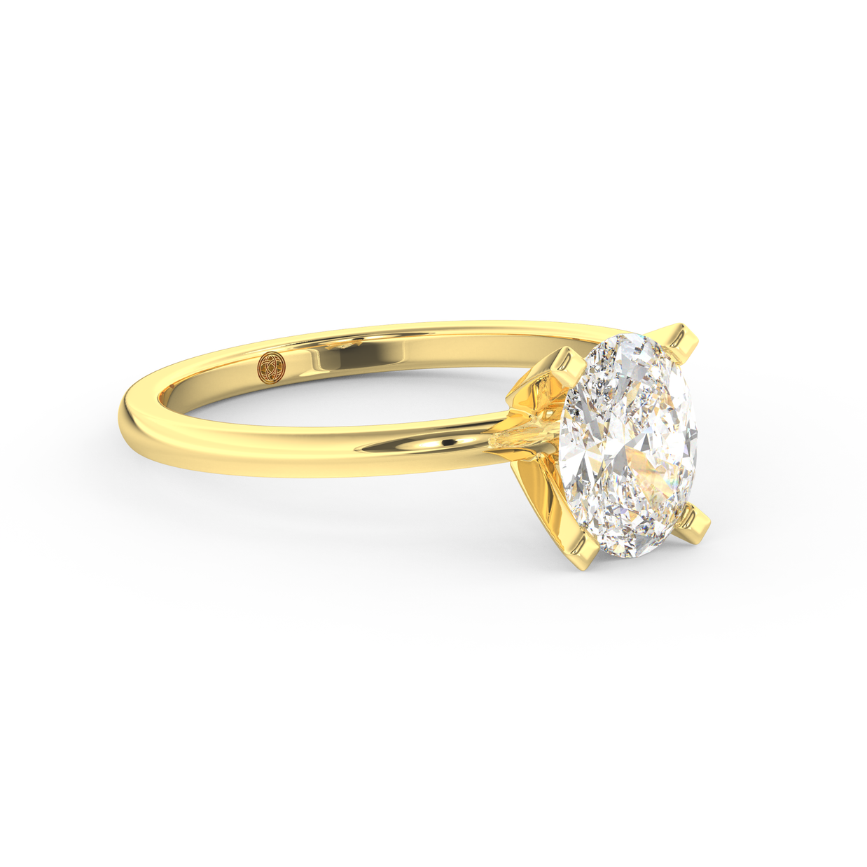 Yellow gold - Central diamond 1.0 ct - view 3