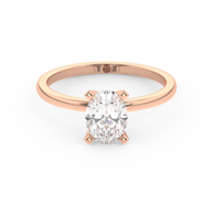 Rose gold - Central diamond 1.0 ct - view 2