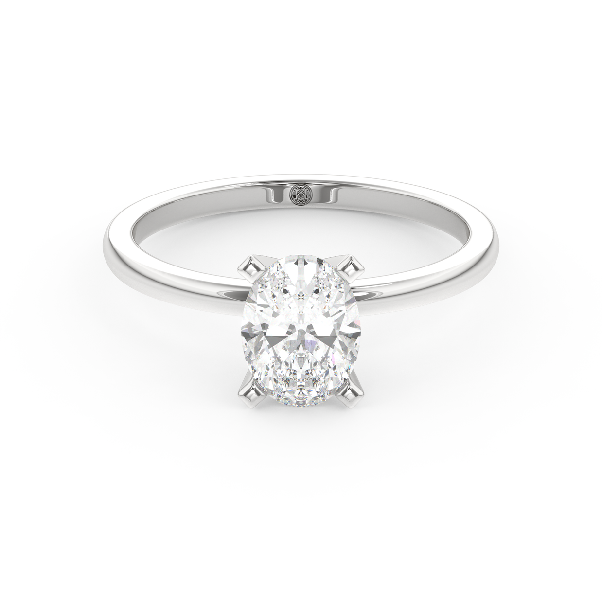 White gold - Central diamond 1.0 ct - view 2
