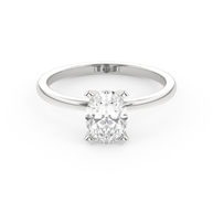 White gold - Central diamond 1.0 ct - view 2