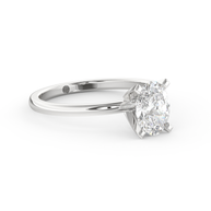 White gold - Central diamond 1.0 ct - view 3