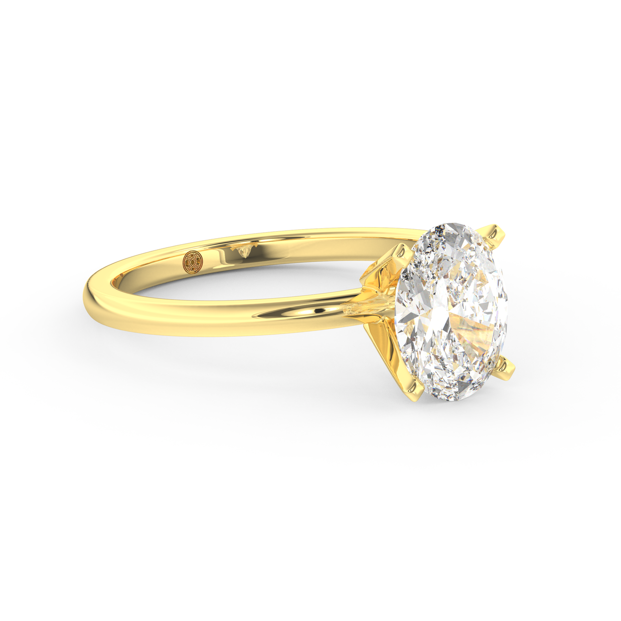 Yellow gold - Central diamond 1.5 ct - view 3