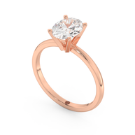 Rose gold - Central diamond 1.5 ct - view 1