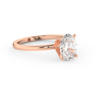 Rose gold - Central diamond 1.5 ct - view 3
