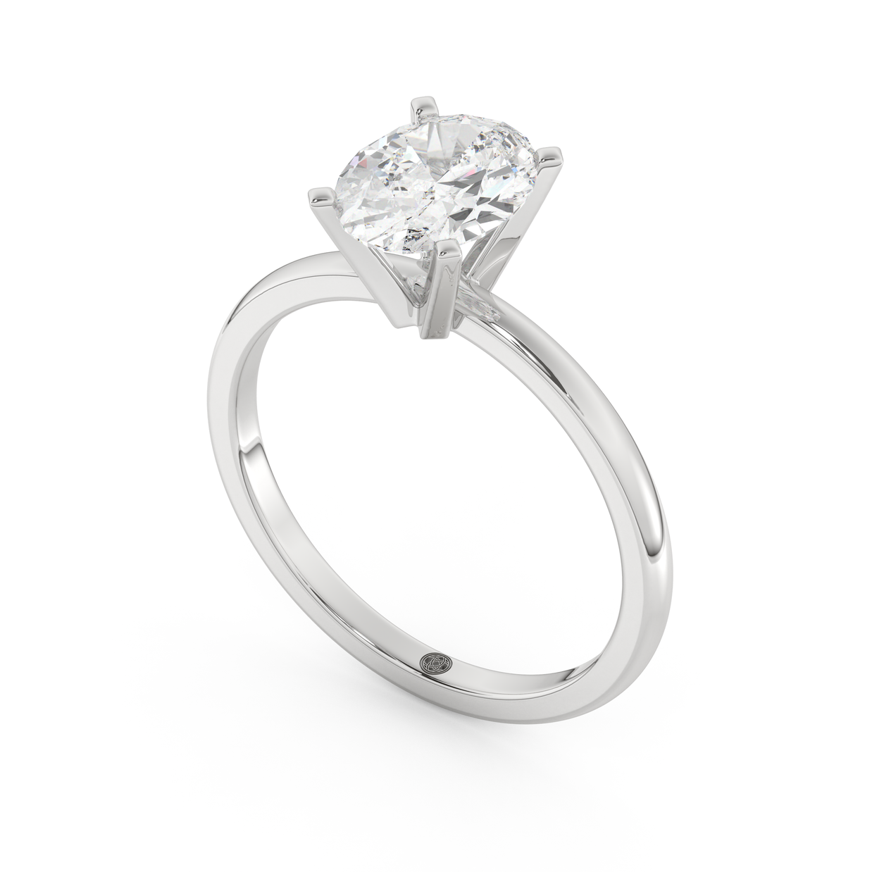 White gold - Central diamond 1.5 ct - view 1