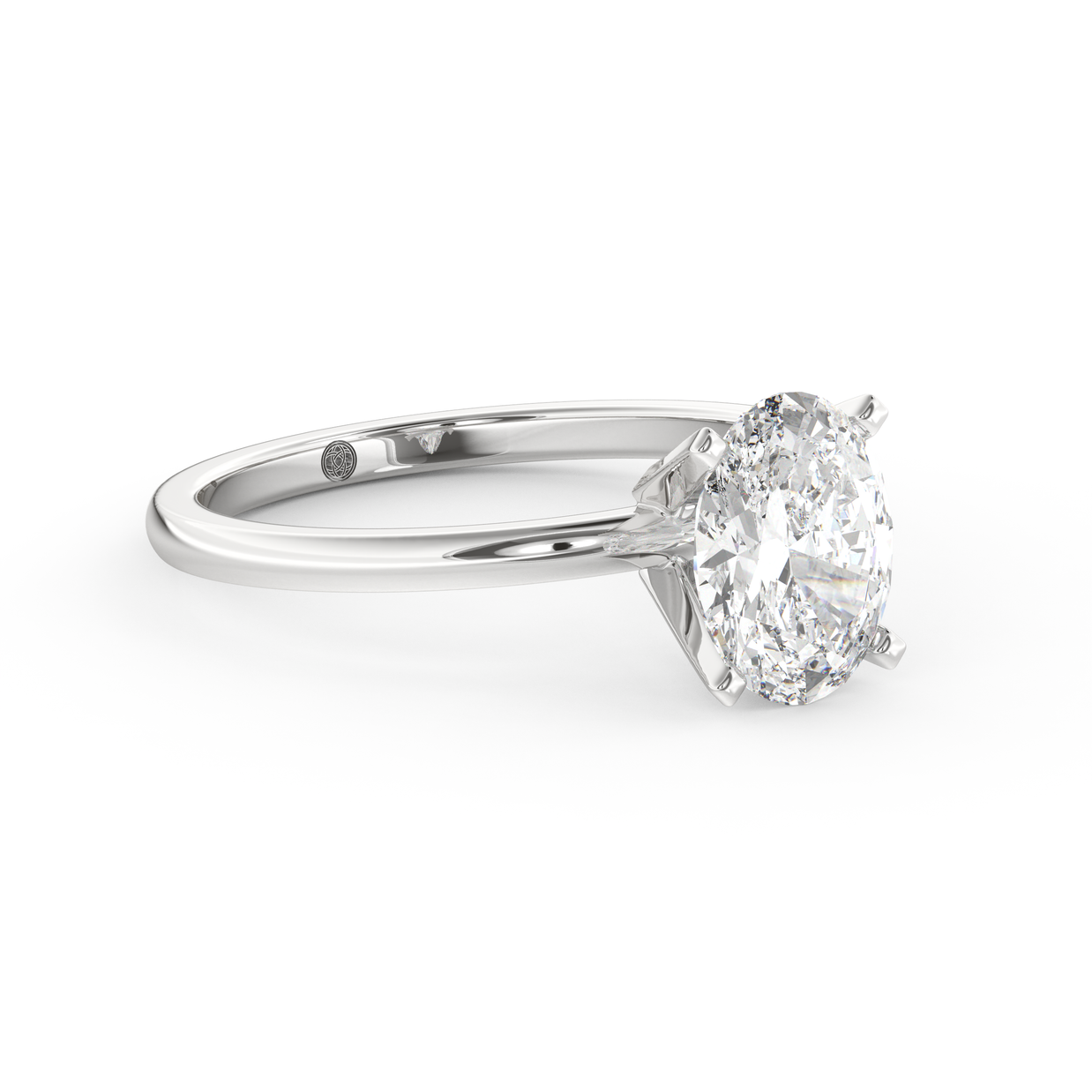 White gold - Central diamond 1.5 ct - view 3