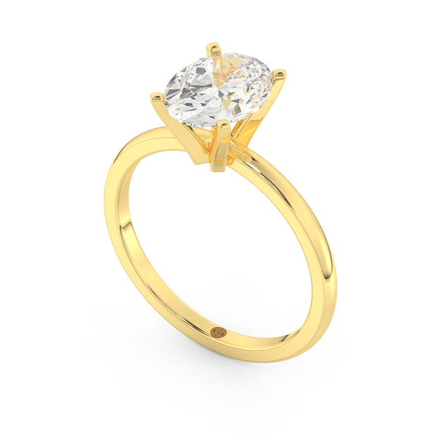Yellow gold - Central diamond 2.0 ct - view 1