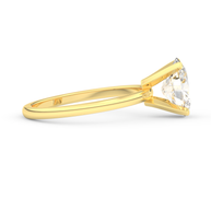 Yellow gold - Central diamond 2.0 ct - view 3