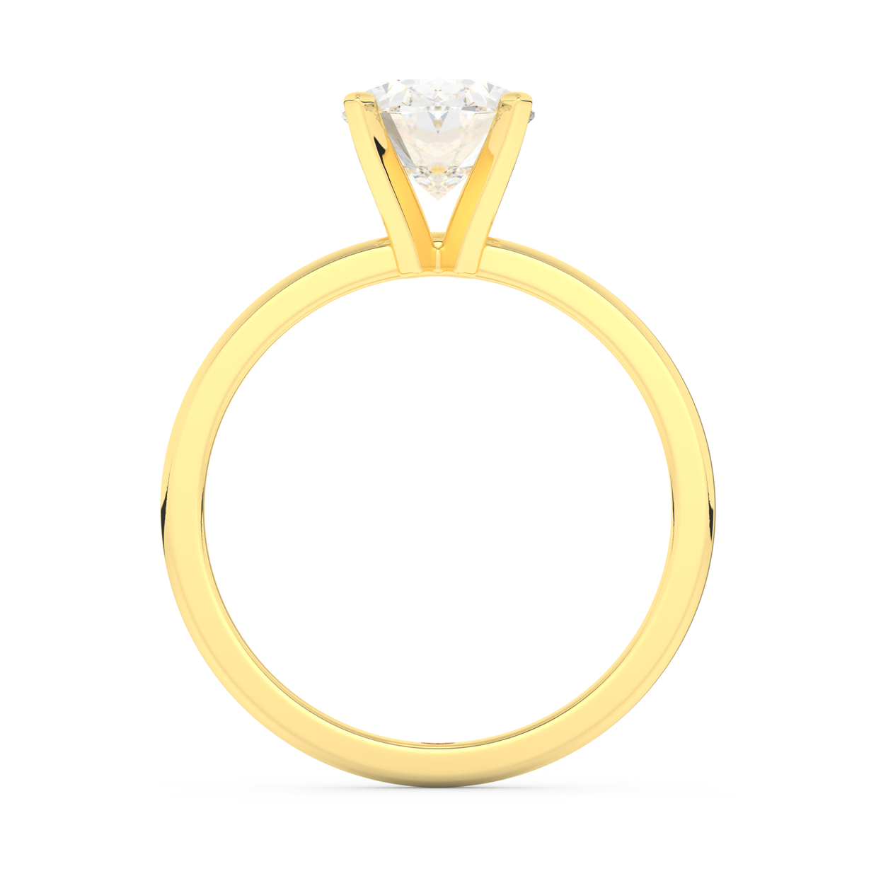 Yellow gold - Central diamond 2.0 ct - view 6