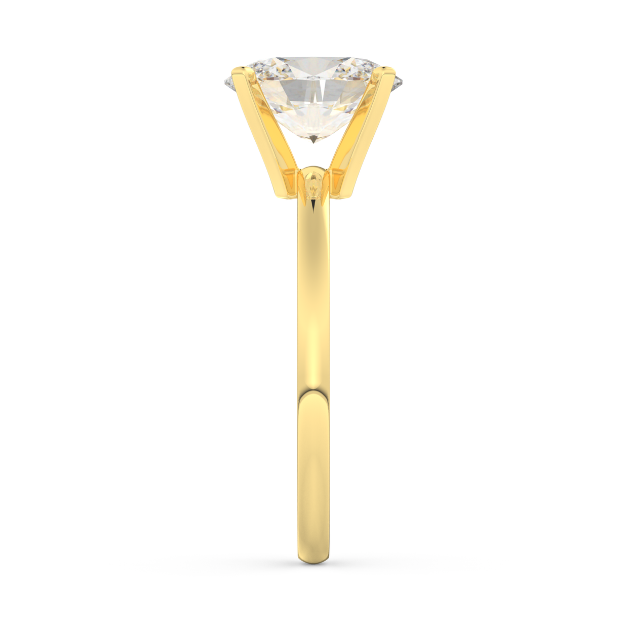 Yellow gold - Central diamond 2.0 ct - view 7