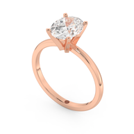 Rose gold - Central diamond 2.0 ct - view 1