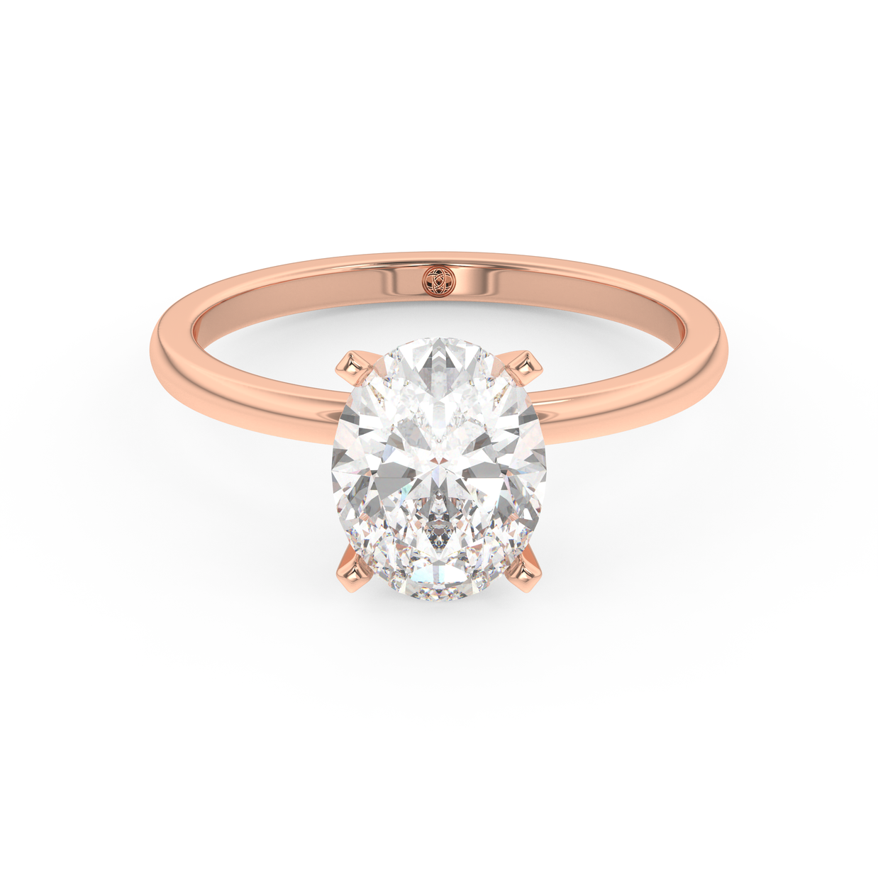 Rose gold - Central diamond 2.0 ct - view 2