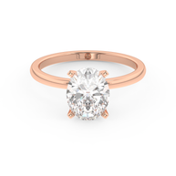Rose gold - Central diamond 2.0 ct - view 2