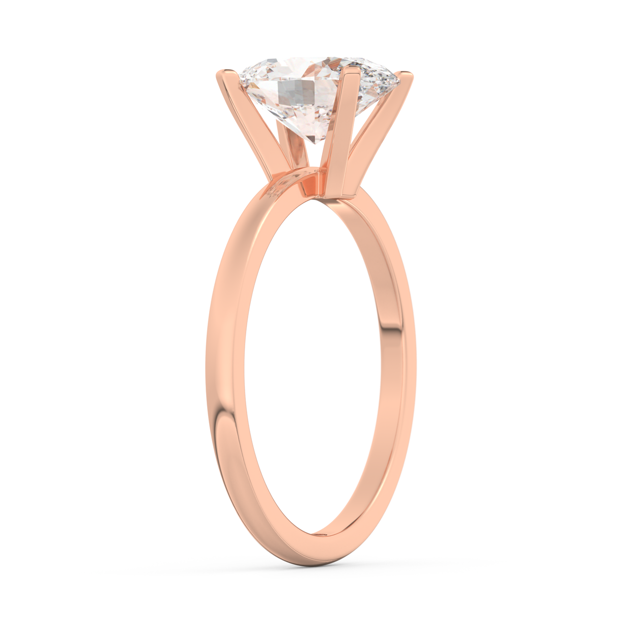 Rose gold - Central diamond 2.0 ct - view 5