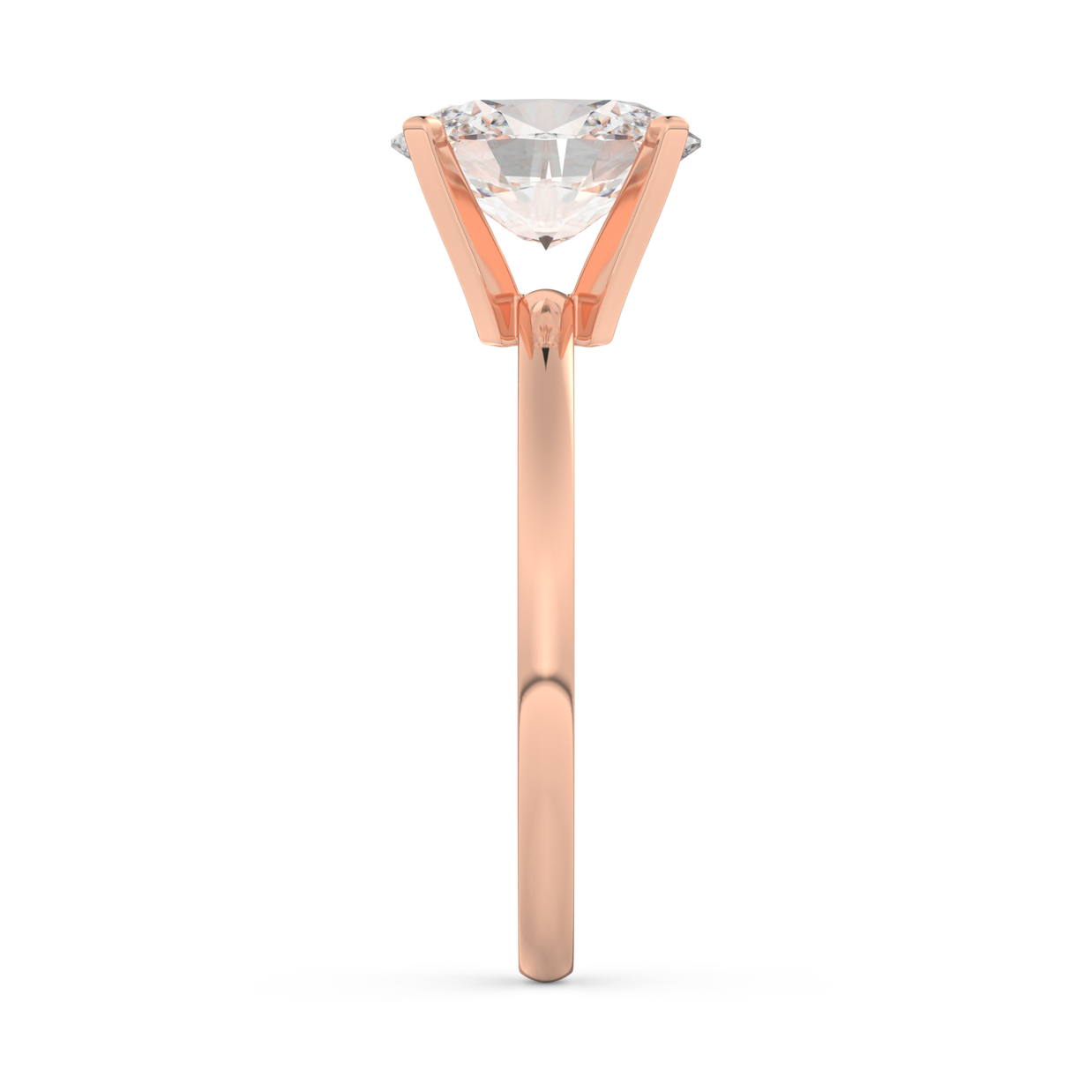 Rose gold - Central diamond 2.0 ct - view 7
