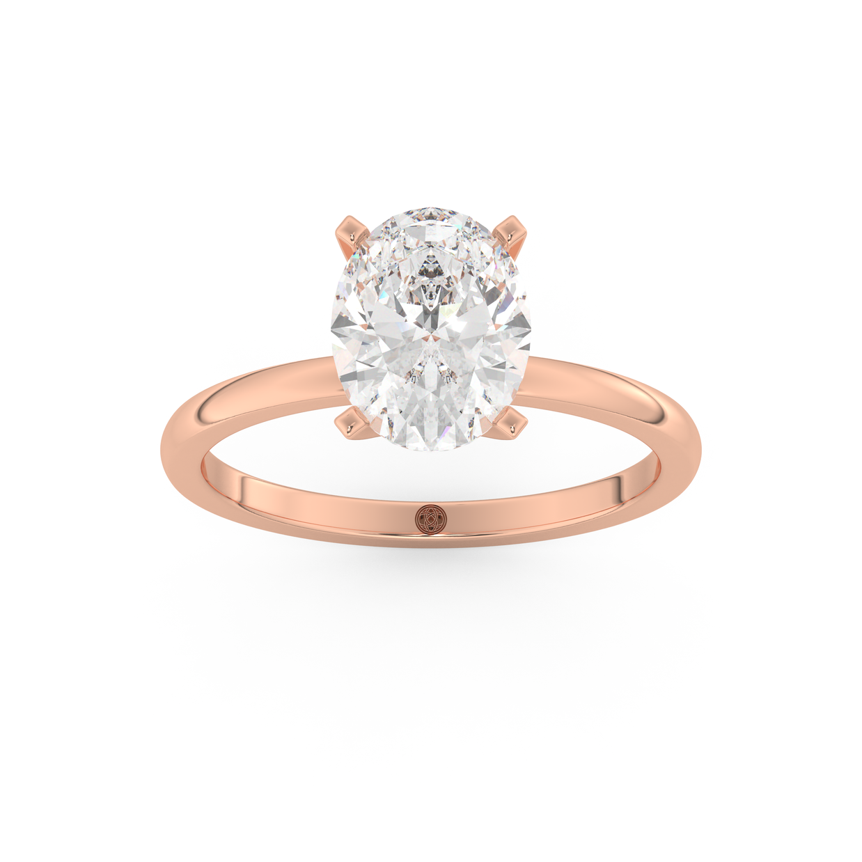 Rose gold - Central diamond 2.0 ct - view 8