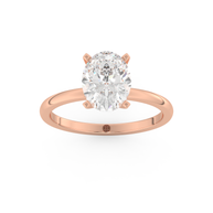 Rose gold - Central diamond 2.0 ct - view 8