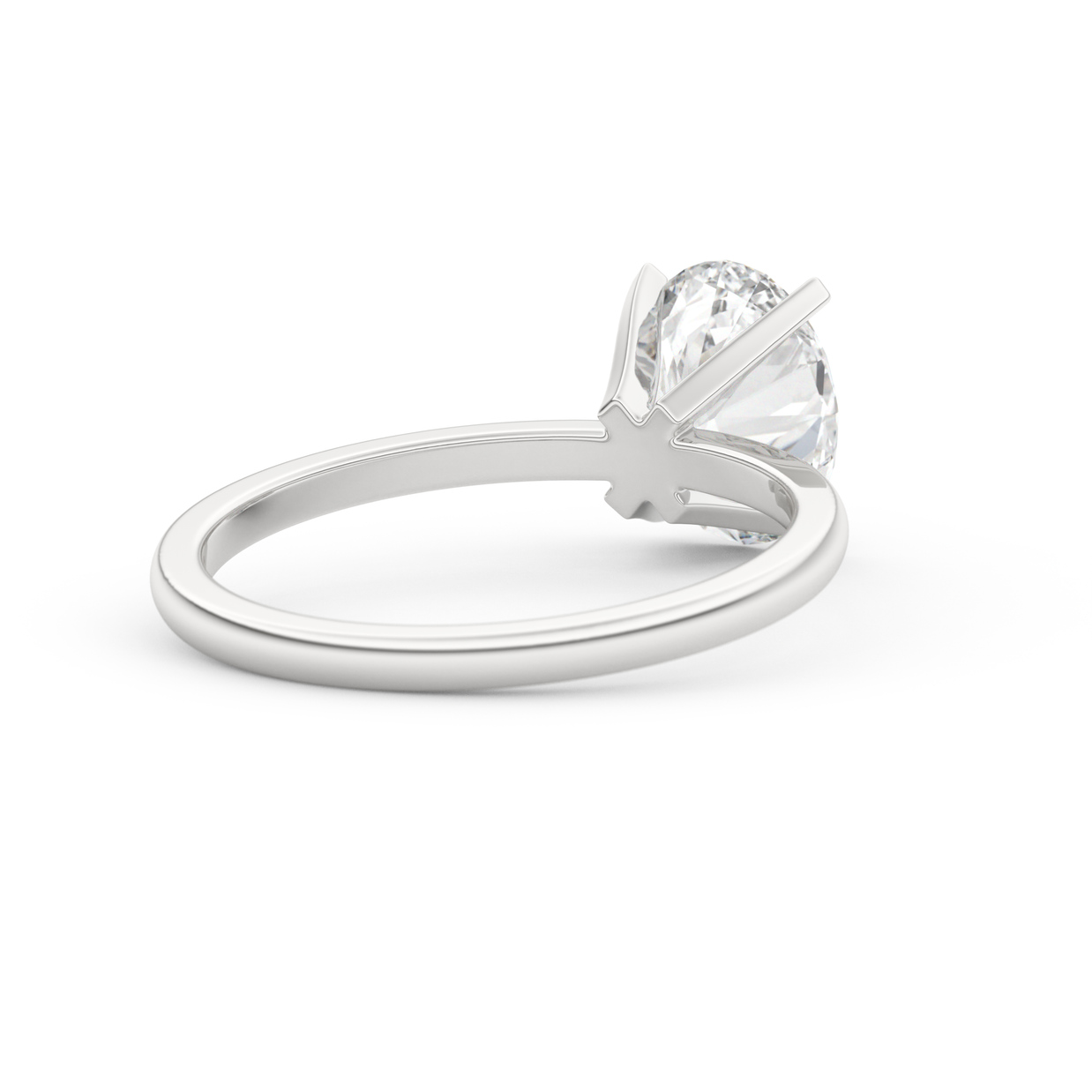 White gold - Central diamond 2.0 ct - view 4