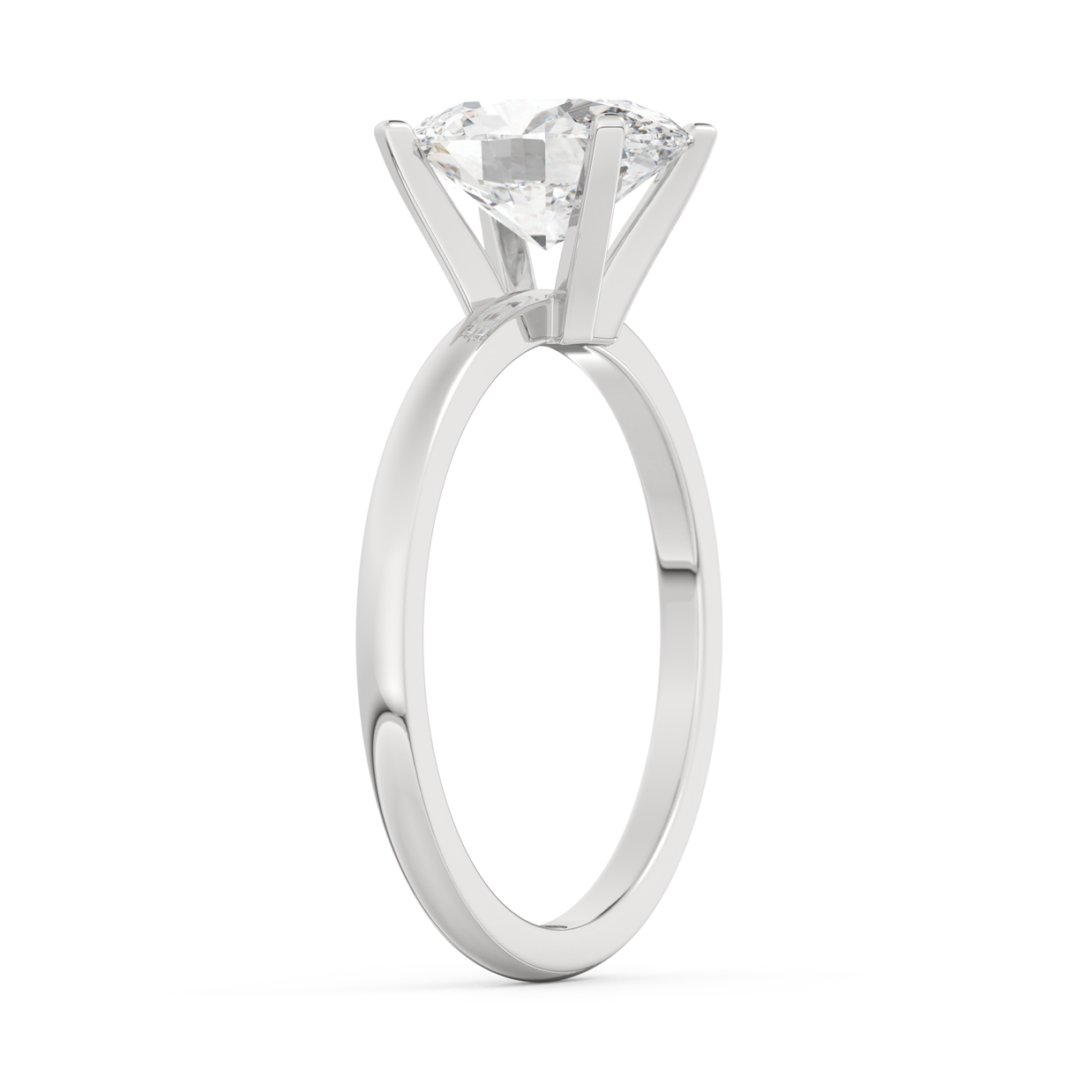 White gold - Central diamond 2.0 ct - view 5