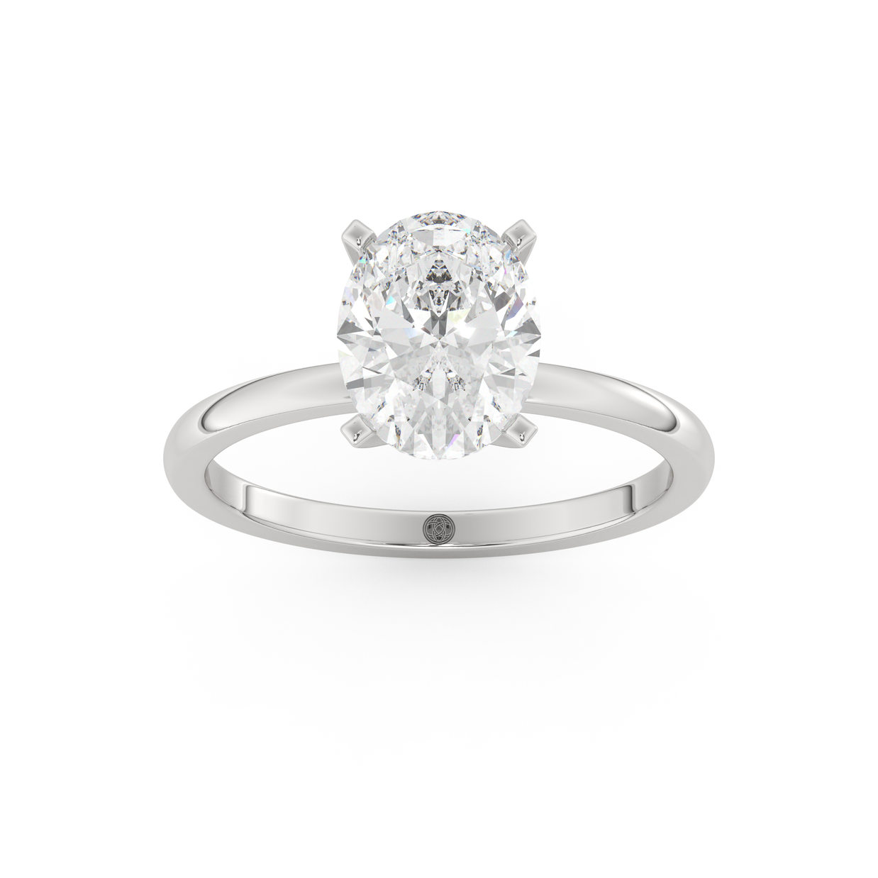 White gold - Central diamond 2.0 ct - view 8