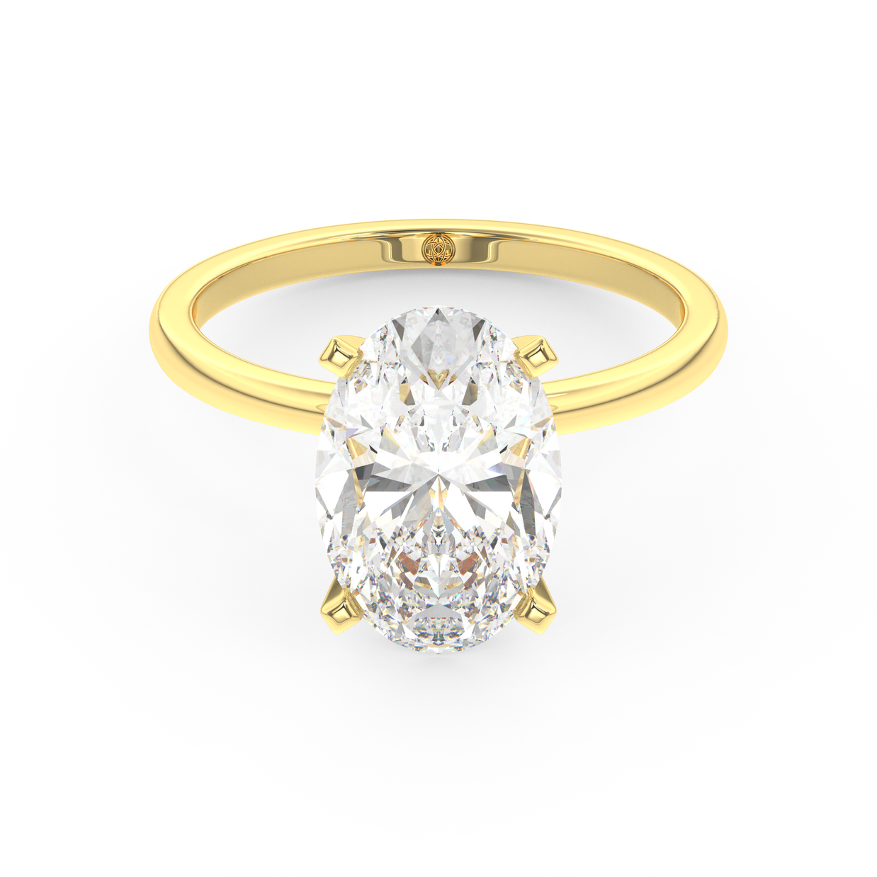 Yellow gold - Central diamond 3.0 ct - view 2