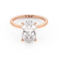 Rose gold - Central diamond 3.0 ct - view 2