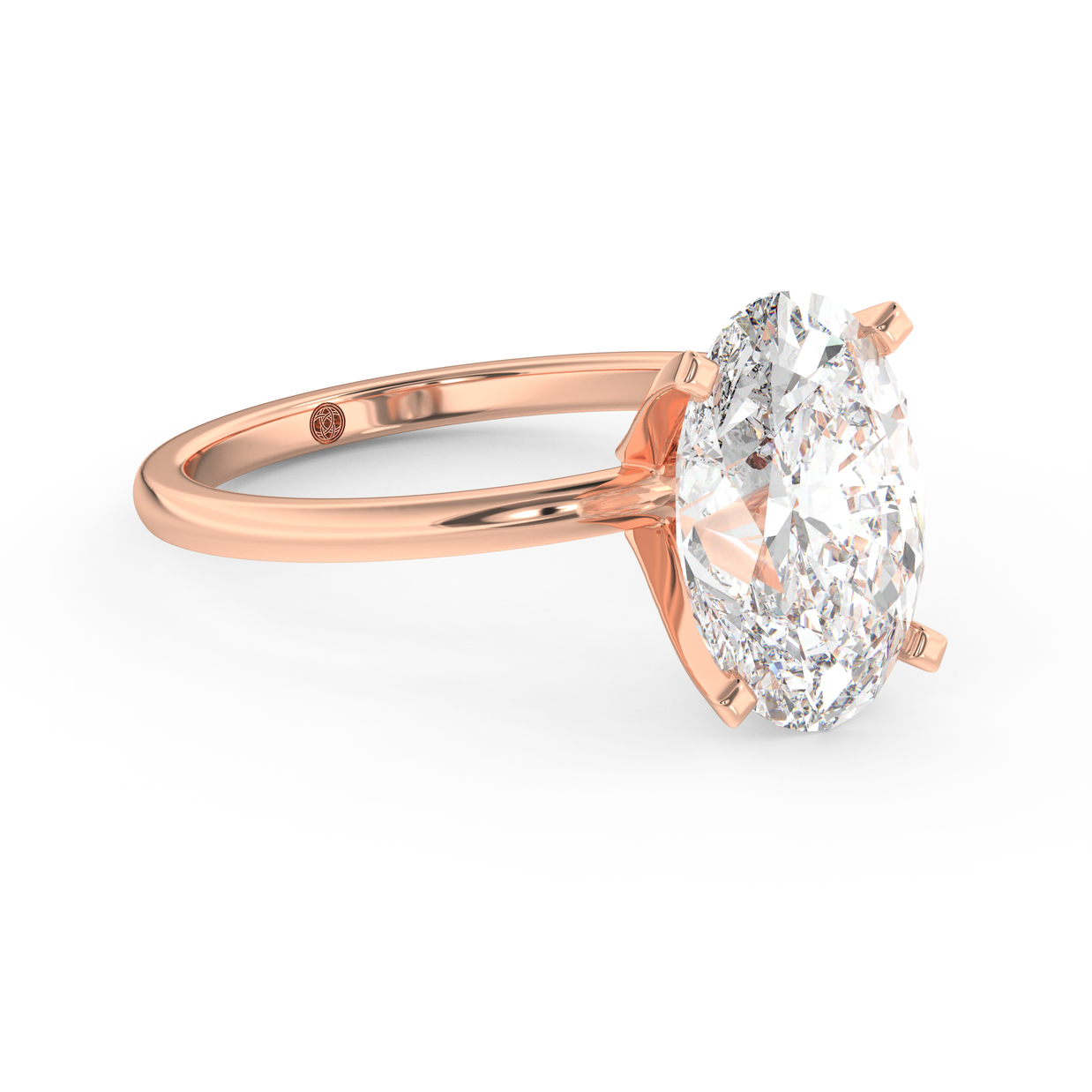Rose gold - Central diamond 3.0 ct - view 3