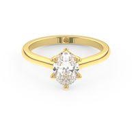 Yellow gold - Central diamond 1.0 ct - view 2