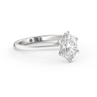 White gold - Central diamond 1.0 ct - view 1