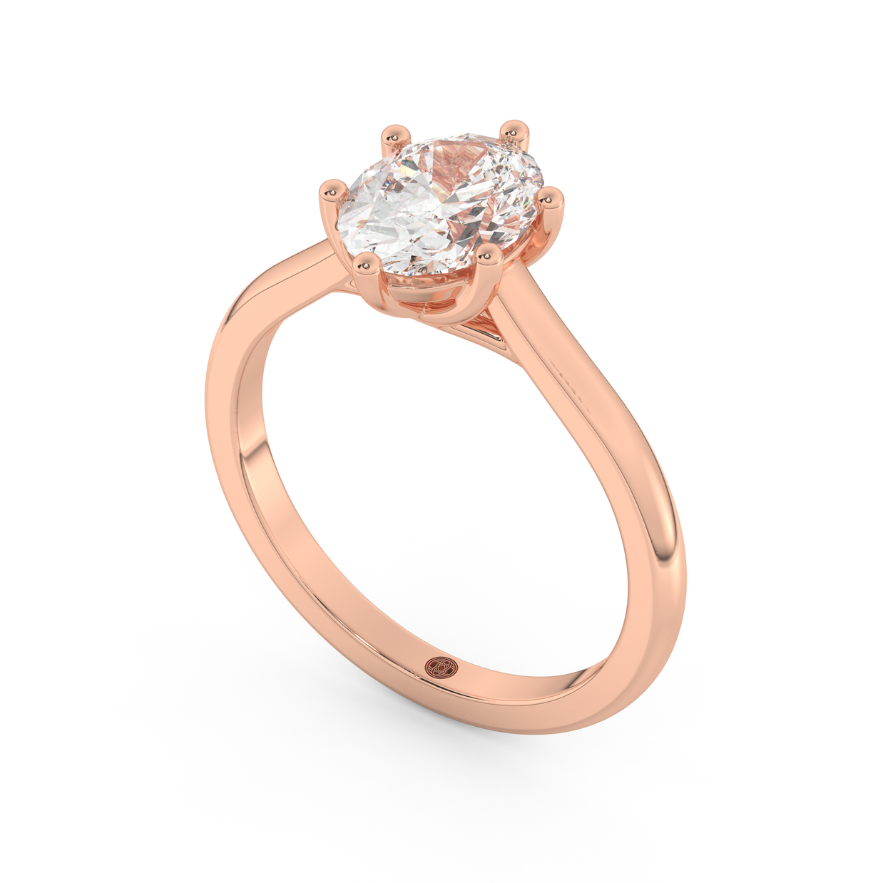 Rose gold - Central diamond 1.5 ct - view 1