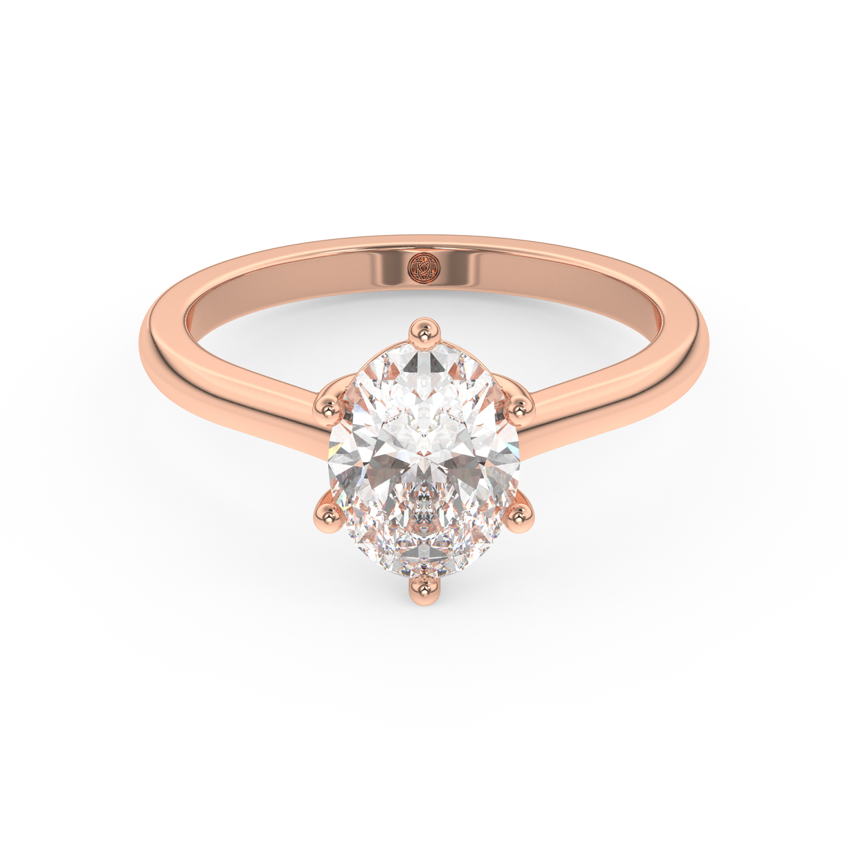 Rose gold - Central diamond 1.5 ct - view 2