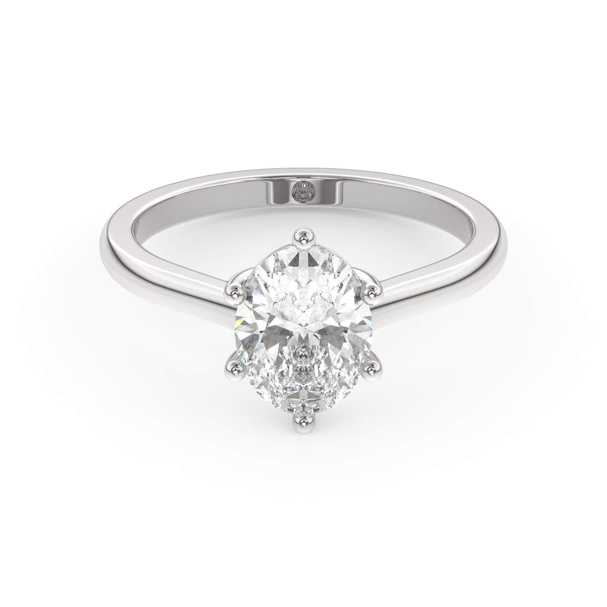 White gold - Central diamond 1.5 ct - view 2