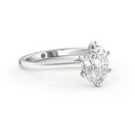 White gold - Central diamond 1.5 ct - view 3
