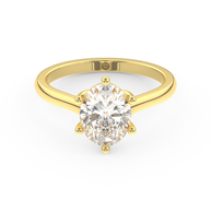 Yellow gold - Central diamond 2.0 ct - view 2
