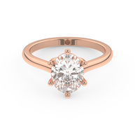 Rose gold - Central diamond 2.0 ct - view 2
