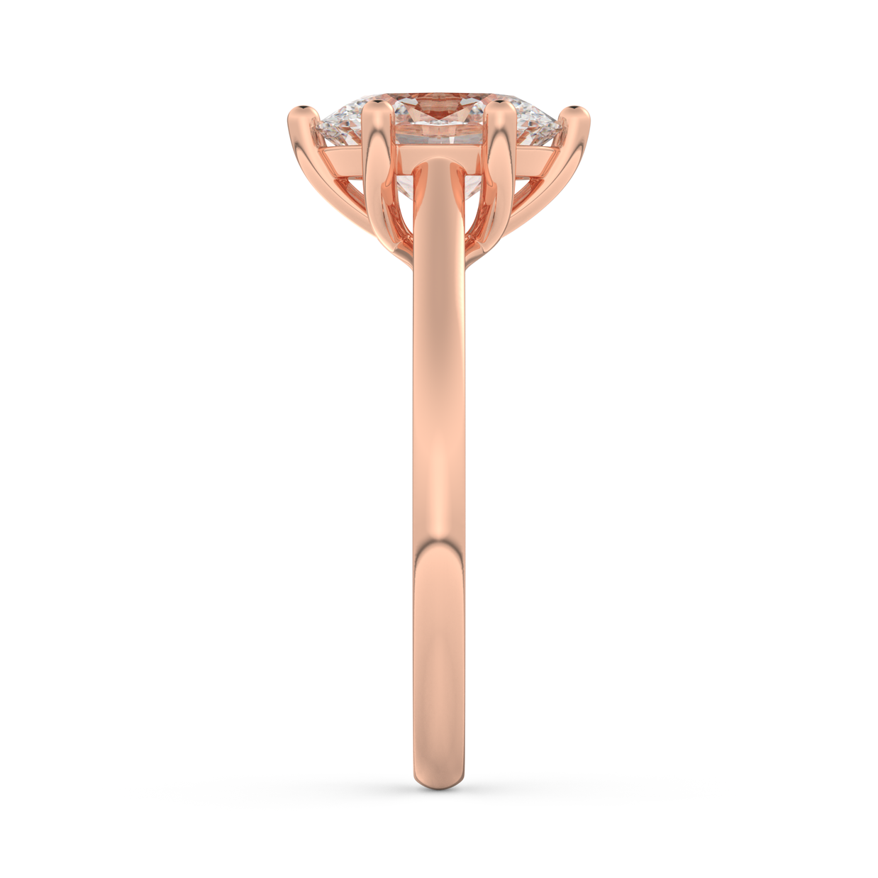 Rose gold - Central diamond 2.0 ct - view 7